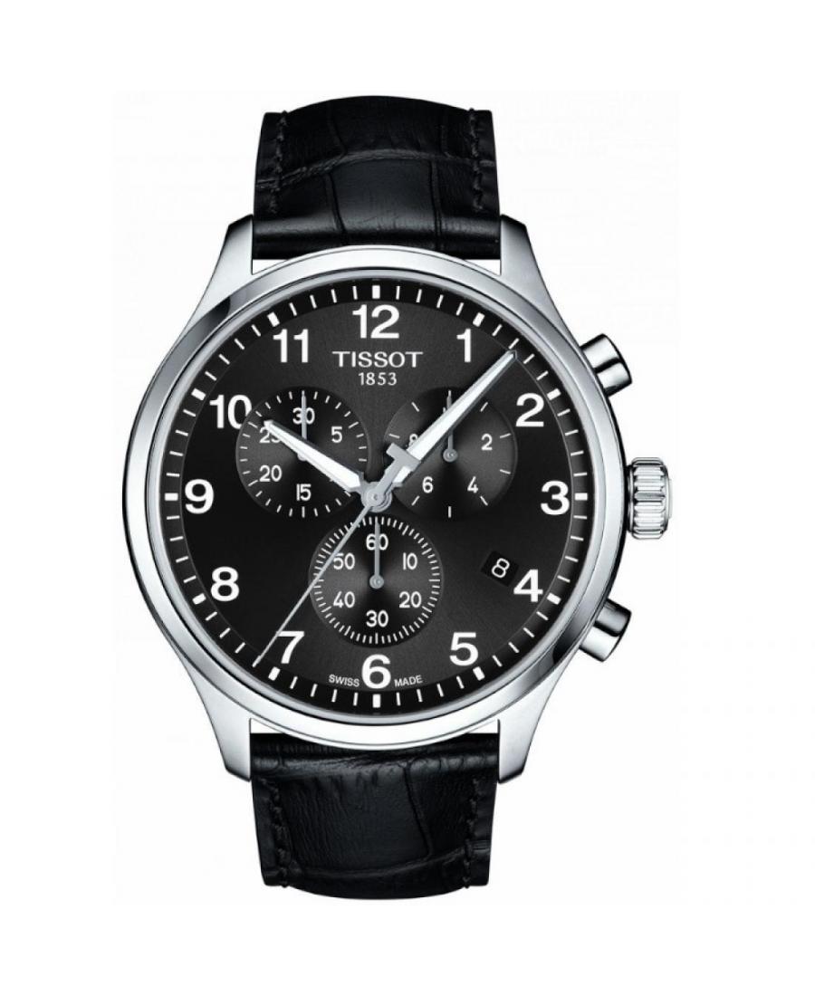 Mężczyźni klasyczny Szwajcar kwarcowy analogowe Zegarek Chronograf TISSOT T116.617.16.057.00 Czarny Dial 45mm
