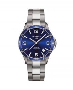 Mężczyźni Szwajcar klasyczny kwarcowy Zegarek Certina C033.851.44.047.00 Niebieska Wybierz