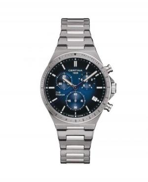 Men Classic Sports Luxury Swiss Quartz Analog Watch Chronograph CERTINA C043.417.44.041.00 Blue Dial 41mm