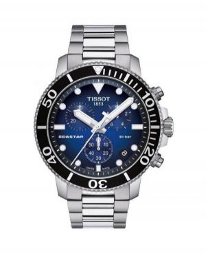 Mężczyźni klasyczny sportowy Diver Szwajcar kwarcowy analogowe Zegarek Chronograf TISSOT T120.417.11.041.01 Niebieska Dial 45mm