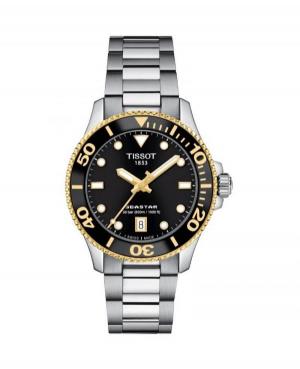 Men Classic Sports Diver Swiss Quartz Analog Watch TISSOT T120.210.21.051.00 Black Dial 36mm