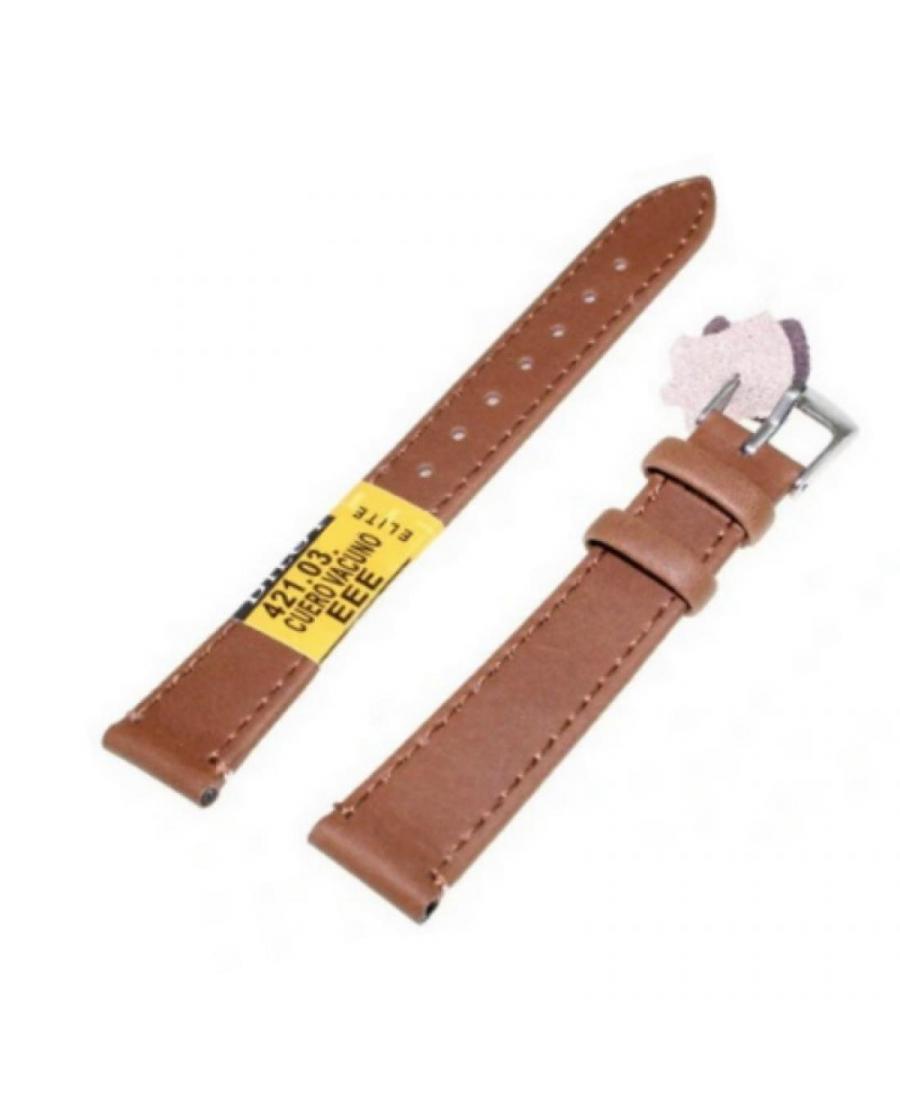 Watch Strap Diloy 421.03.14 Brown 14 mm