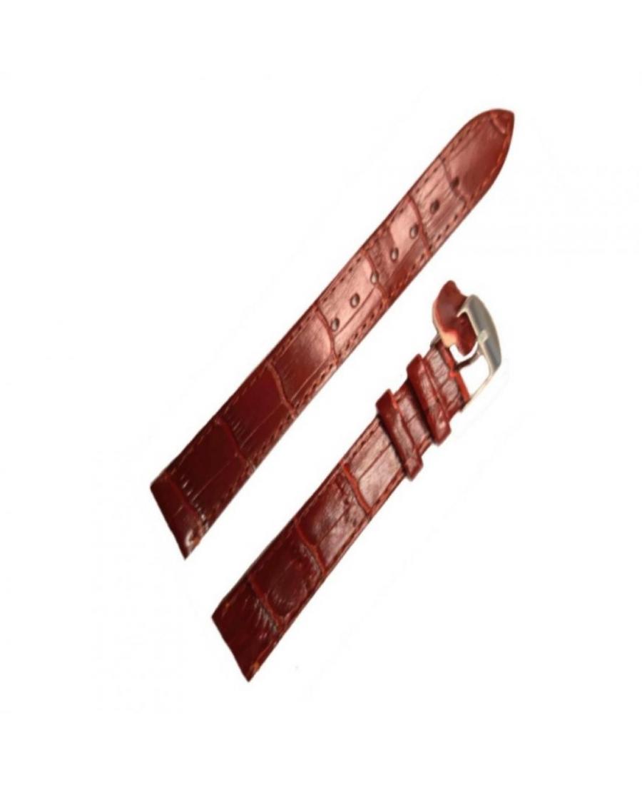 Watch Strap Diloy 402.08.16 Leather Cherry Skórzany Wiśnia 16 mm
