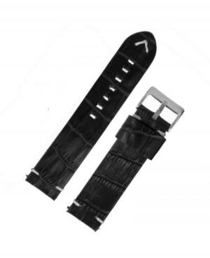 Watch Strap Diloy 403.01.20 Leather Black Skórzany Czarny 20 mm