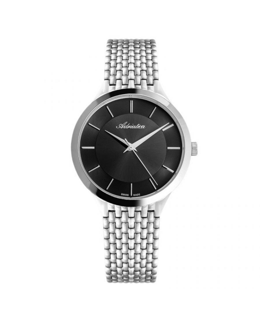 Women Swiss Fashion Classic Quartz Watch Adriatica A1276.5114Q Black Dial