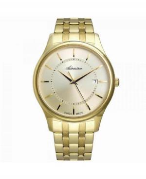 Men Swiss Classic Quartz Watch Adriatica A1279.1111Q Yellow Dial