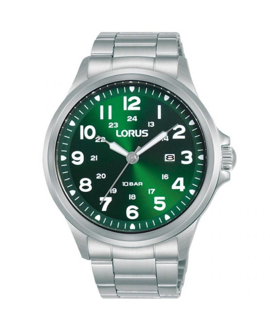Men Japan Classic Quartz Watch Lorus RH995NX-9 Green Dial