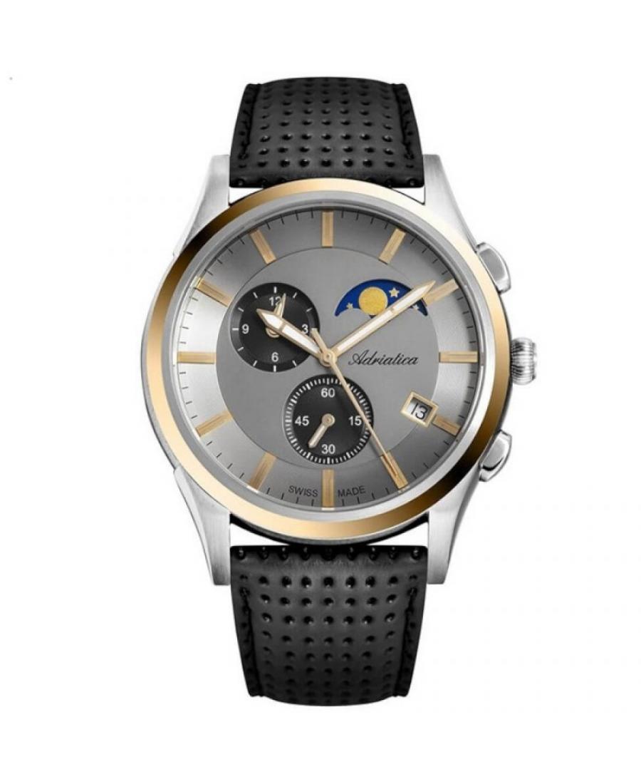 Men Swiss Classic Quartz Watch Adriatica A8282.2217CH Multicolor Dial