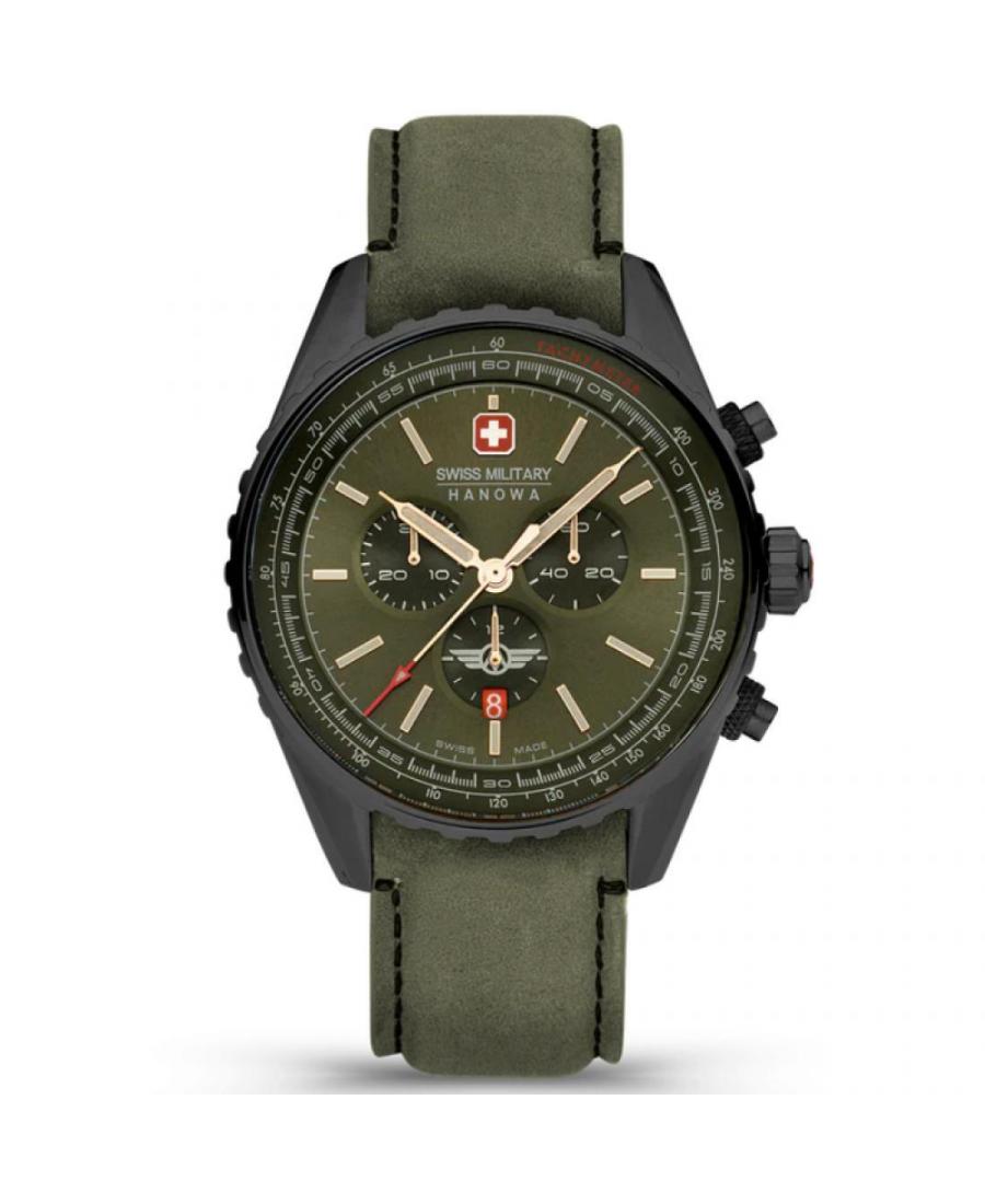 Мужские Швейцарские Кварцевый Часы Swiss Military Hanowa SMWGC0000340 Зелёный Циферблат