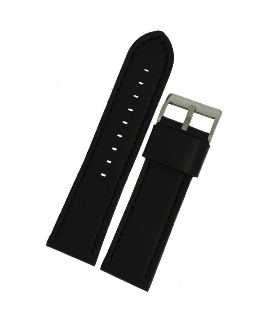 Watch Strap Diloy 415.01.26 Leather Black Skórzany Czarny 26 mm