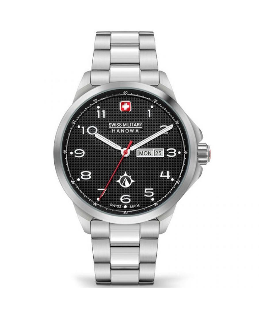 Mężczyźni Szwajcar kwarcowy analogowe Zegarek SWISS MILITARY HANOWA SMWGH2100303 Czarny Dial 45mm