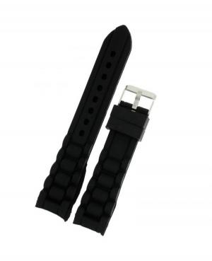 Watch Strap Diloy S252C.18.1 Silicone Black 18 mm