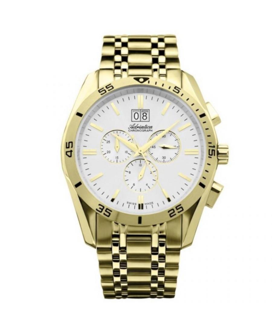Men Swiss Classic Quartz Watch Adriatica A8202.1113CH Silver Dial