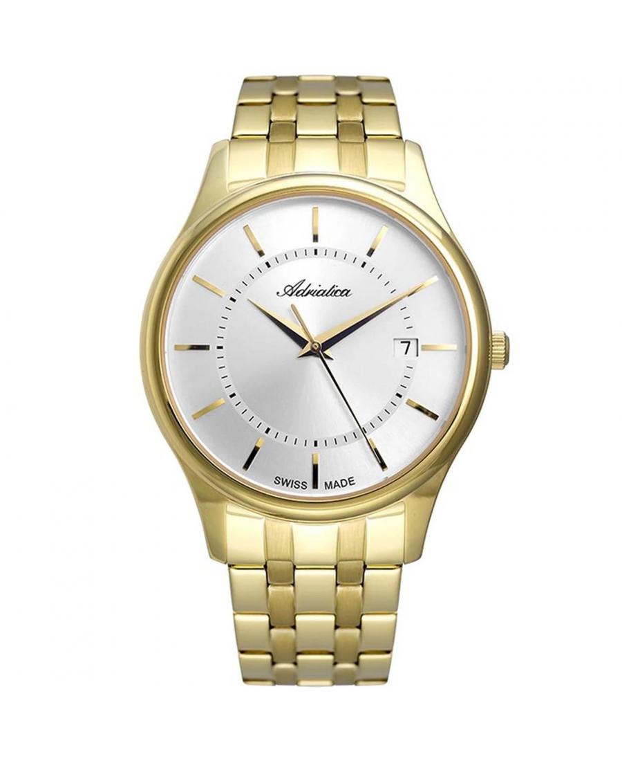 Men Swiss Classic Quartz Watch Adriatica A1279.1113Q Silver Dial