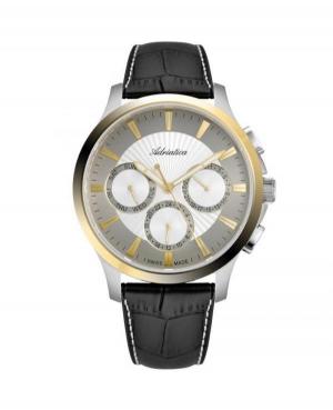 Мужские Швейцарские Классические Кварцевый Часы Adriatica A8270.2213QF Серебряного цвета Циферблат