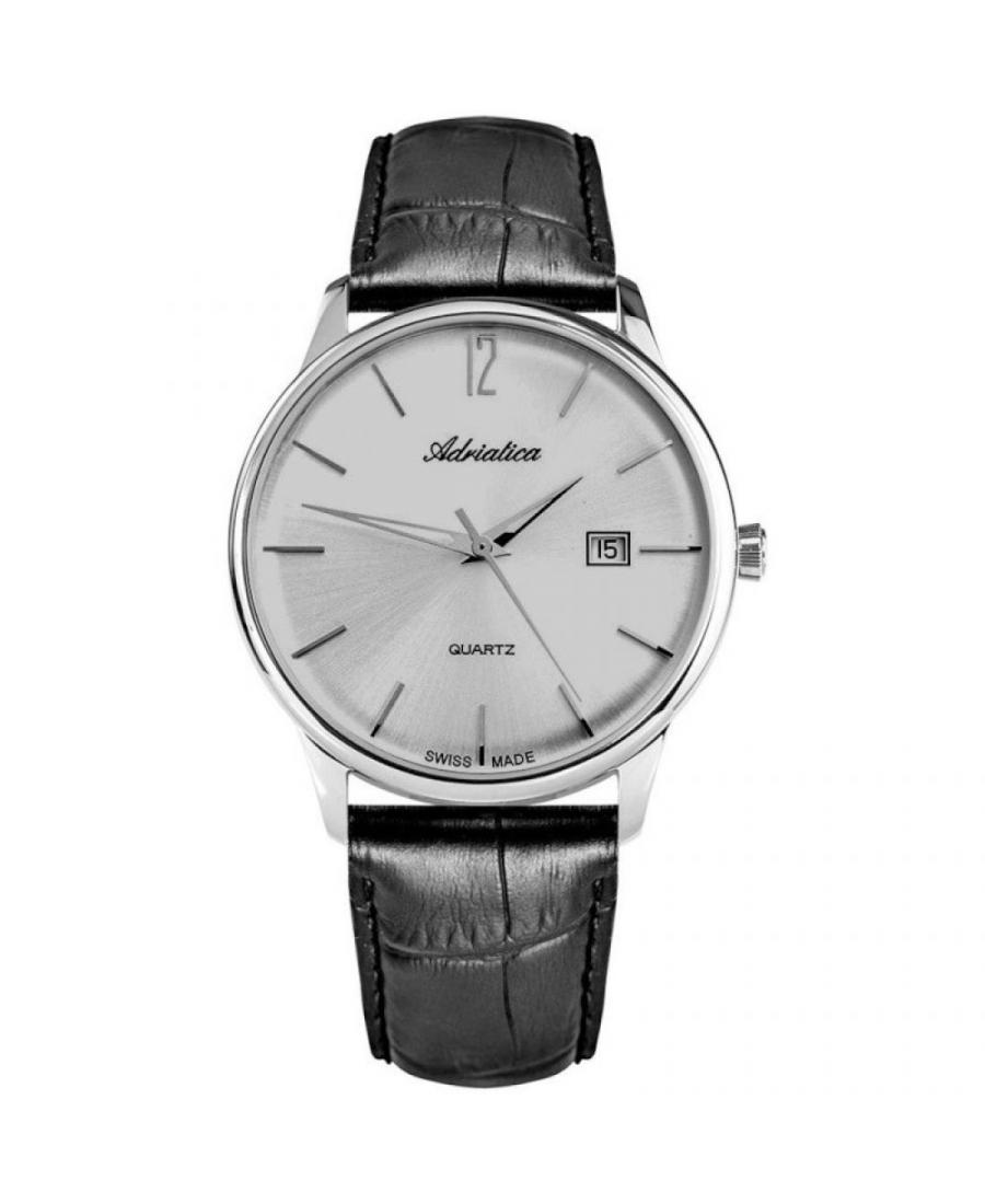 Men Swiss Classic Quartz Watch Adriatica A8254.5257Q Silver Dial
