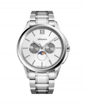 Men Classic Swiss Quartz Analog Watch ADRIATICA A8283.5163QF Silver Dial 45mm