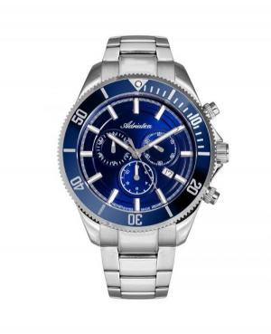 Men Classic Swiss Quartz Analog Watch Chronograph ADRIATICA A1139.5115CHN Blue Dial 48mm