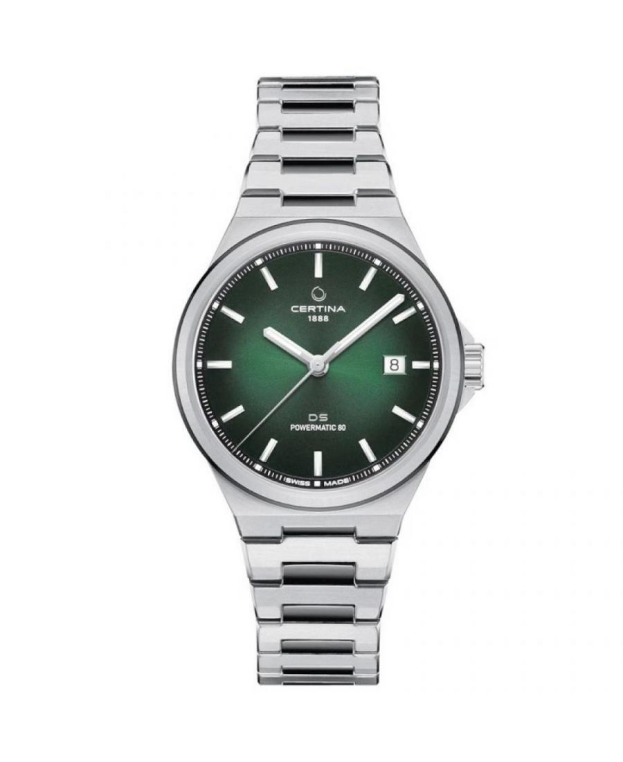 Мужские Швейцарские Классические Automatic Часы Certina C043.407.22.091.00 Зелёный Циферблат
