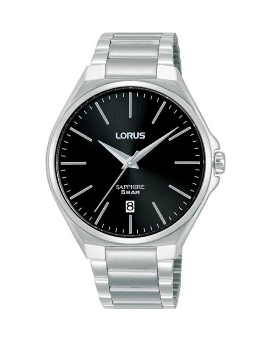 Men Japan Classic Quartz Watch Lorus RS945DX-9 Black Dial