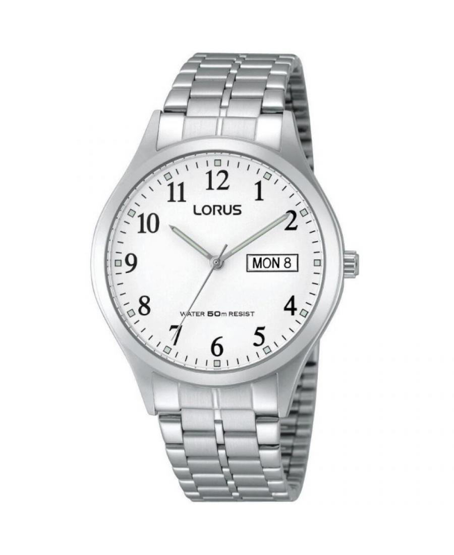 Men Japan Classic Quartz Watch Lorus RXN01DX-5 White Dial
