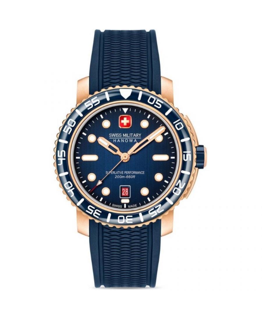 Мужские Швейцарские Спортивные Кварцевый Часы Swiss Military Hanowa SMWGN0001720 Синий Циферблат