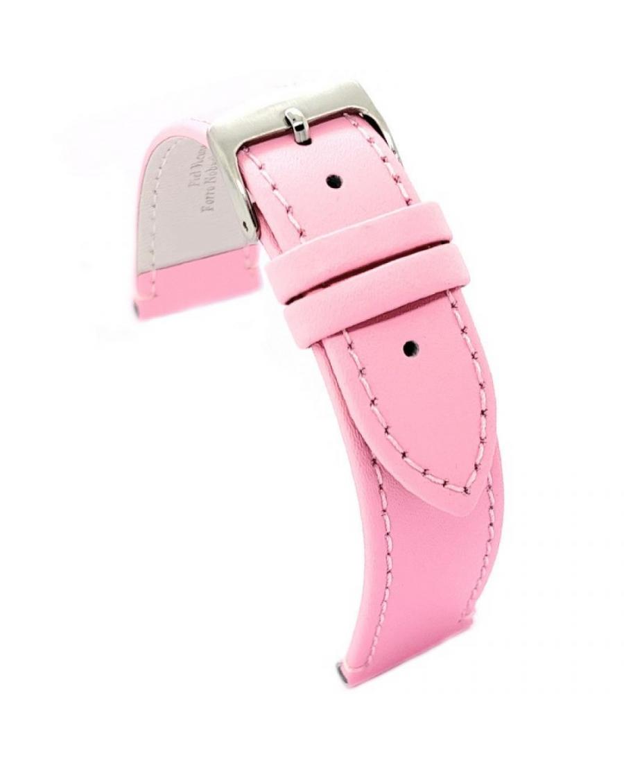 Watch Strap Diloy 304.13.16 Leather Pink Różowy 16 mm