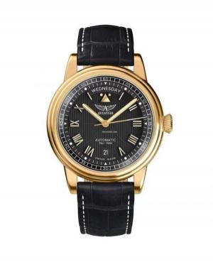 Men Swiss Classic Automatic Watch AVIATOR V.3.35.2.275.4 Black Dial
