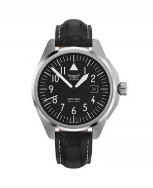 Men Classic Swiss Quartz Analog Watch AVIATOR V.1.38.0.315.4 Black Dial 42.8mm