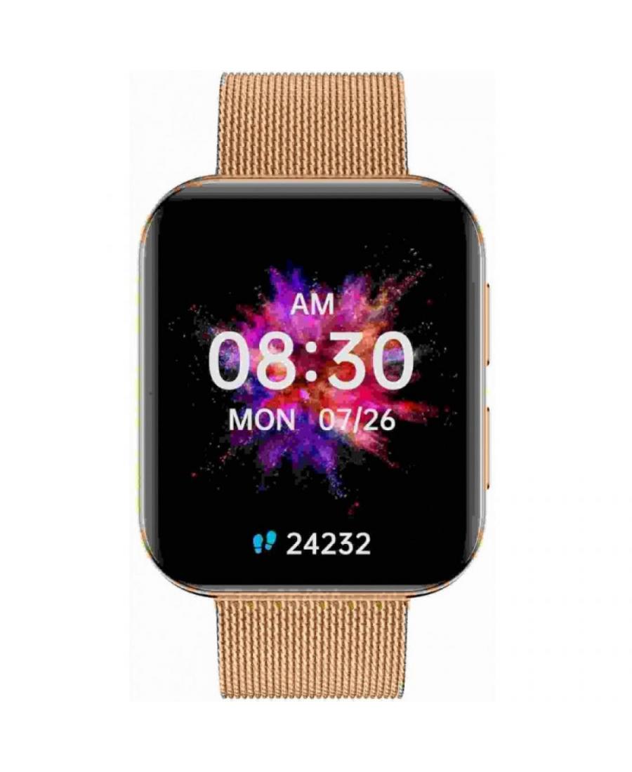Men Fashion Sports Functional Smart watch Quartz Digital Watch GARETT GRC MAXX Gold steel Black Dial 46mm