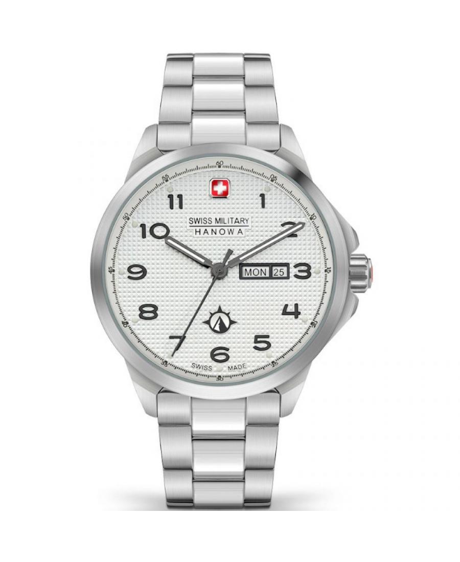 Men Swiss Classic Quartz Watch Swiss Military Hanowa SMWGH2100302 Silver Dial