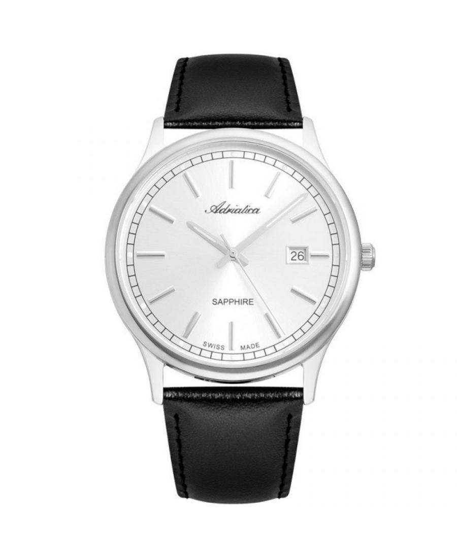 Men Swiss Classic Quartz Watch Adriatica A1293.5213Q Silver Dial
