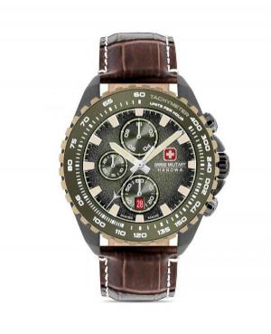 Men Sports Swiss Quartz Analog Watch Chronograph SWISS MILITARY HANOWA SMWGC0001840 Chaki Dial