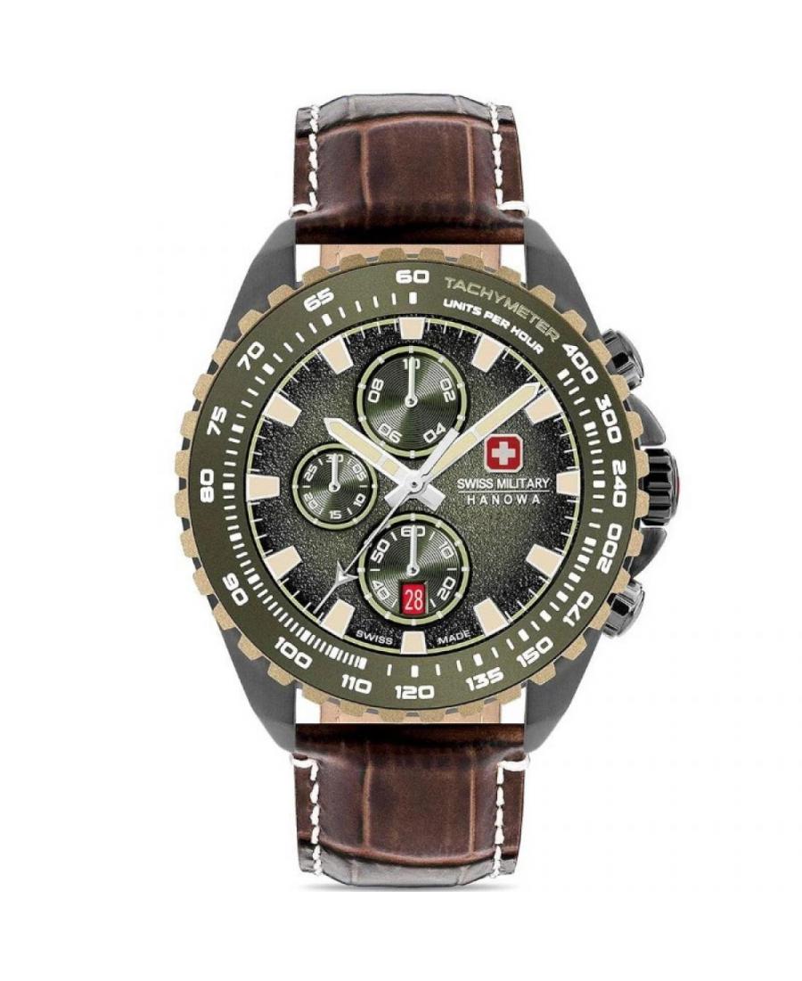 Mężczyźni Szwajcar sportowy kwarcowy Zegarek Swiss Military Hanowa SMWGC0001840 Chaki Wybierz