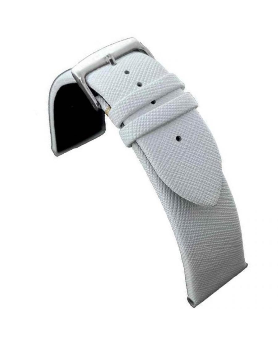 Watch Strap Diloy 411.22.22 White 22 mm