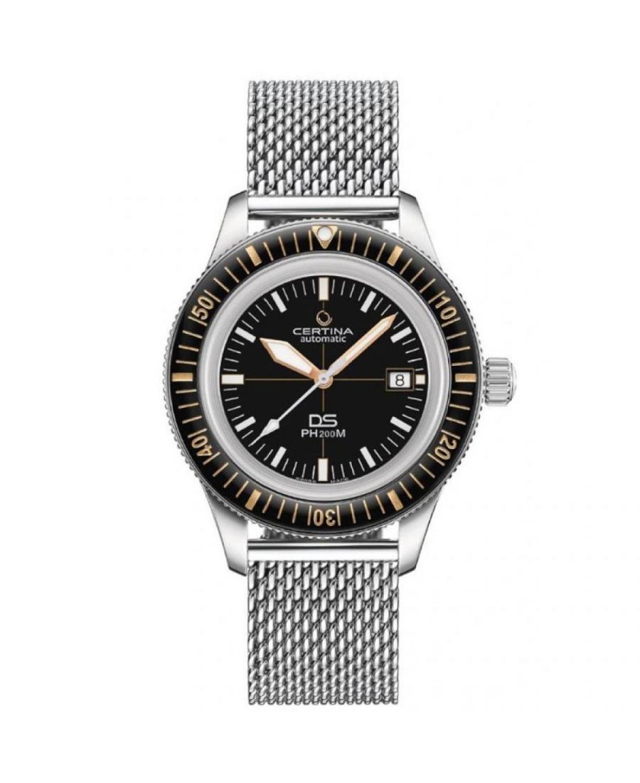 Men Classic Sports Diver Luxury Swiss Automatic Analog Watch CERTINA C036.407.11.050.01 Black Dial 43mm