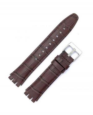 Diloy 328.02.23 Watch strap - bracelet, suitable for Swatch watch Brown 23 mm