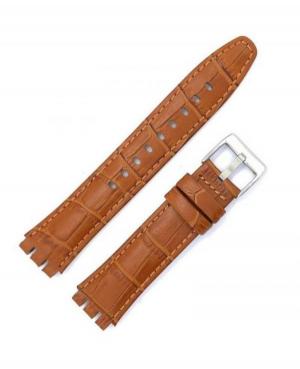 Diloy 328.03.23 Watch strap - bracelet, suitable for Swatch watch Brown 23 mm