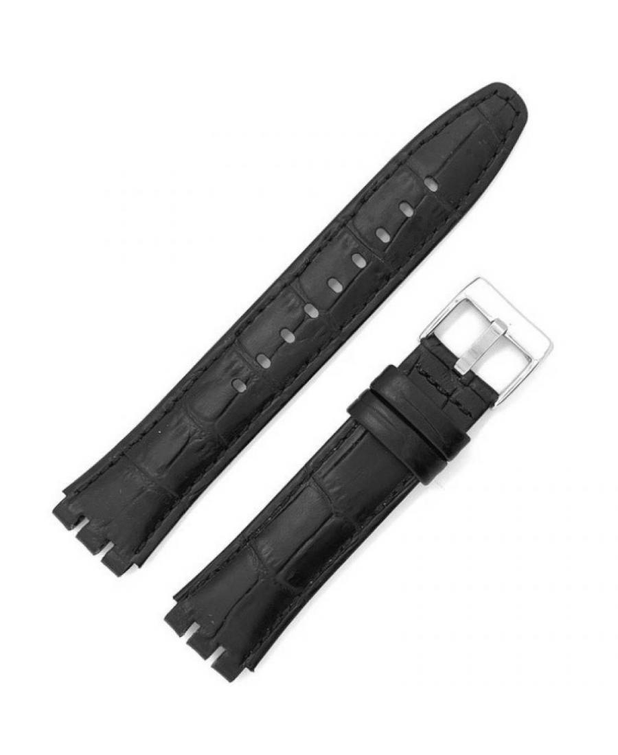 Diloy 328.01.23 Watch strap - bracelet, suitable for Swatch watch Black 23 mm