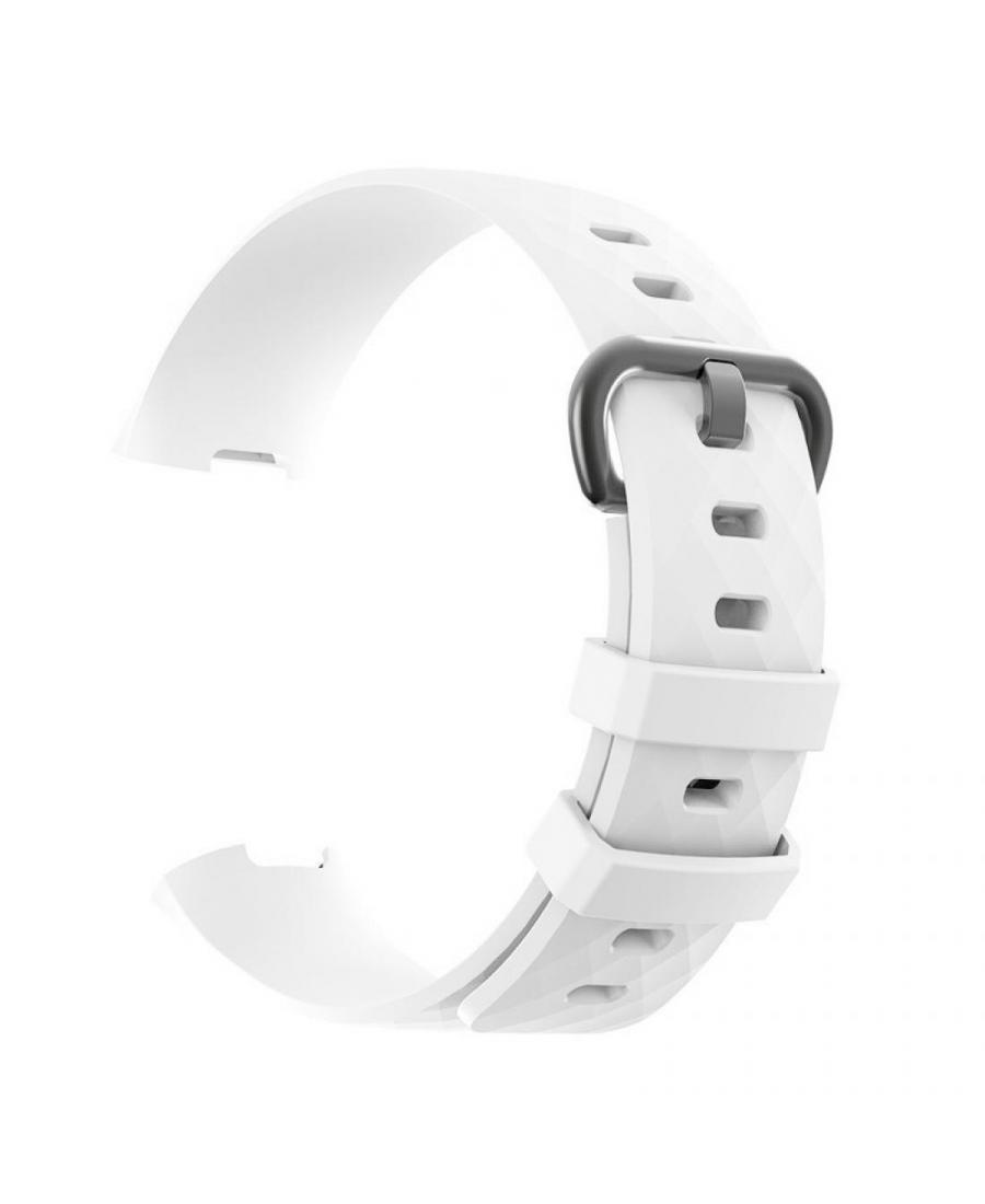 Watch strap JULMAN suitable for Fitbit Charge 3/4 SL Silicone White 22 mm