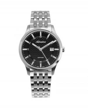 Men Classic Swiss Quartz Analog Watch ADRIATICA A1256.5114Q Black Dial 40mm