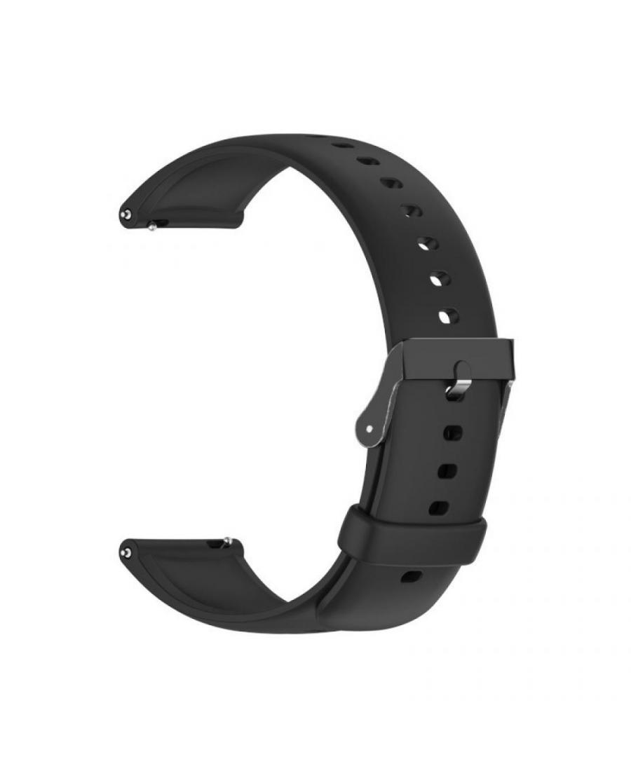 Julman QR.SL.01.22.B watch strap Silicone Black Silikon Czarny 22 mm