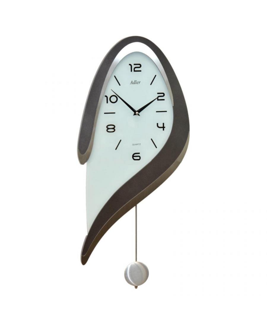 ADLER 20249ANTR Wall clock Glass Gray Szkło Szary
