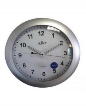 ADLER 30092 SILVER Настенные кварцевые часы Пластик Серебреного цвета