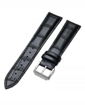 Julman leather watch strap for Julman 01.22.CR.W Black 22 mm