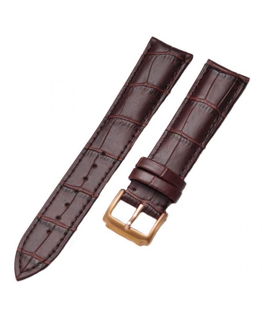 Julman leather watch strap for Julman 02.20.CR.RG Brown 20 mm