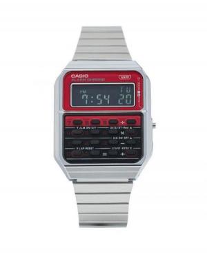 Men Functional Japan Quartz Digital Watch Alarm CASIO CA-500WE-4BEF Red Dial 46mm