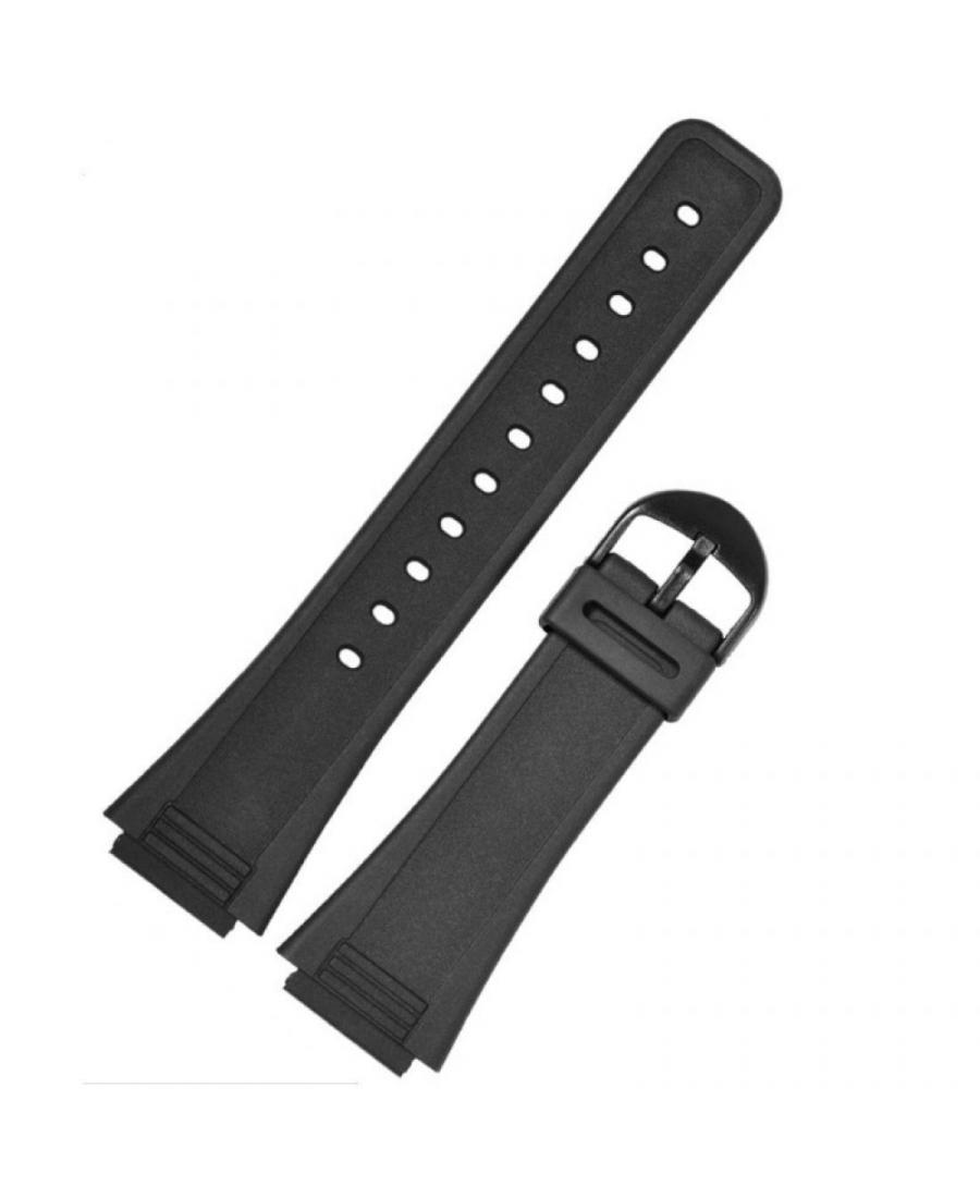 Watch Strap CASIO 71607394 Plastic / Rubber czarny Tworzywo sztuczne/guma Czarny 18 mm