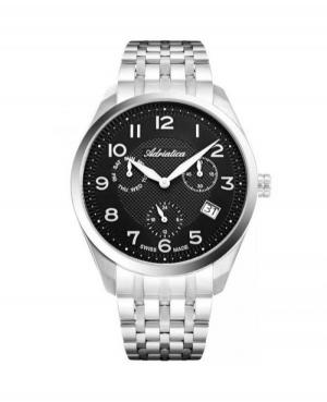 Men Classic Swiss Quartz Analog Watch ADRIATICA A8309.5126QF Black Dial 43mm
