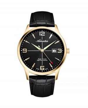 Men Classic Swiss Quartz Analog Watch ADRIATICA A8331.1254Q Black Dial 42mm